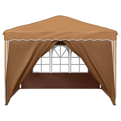 Pop-up Party Tent 288 x 288 x 245 cm Beige Oxford Fabric