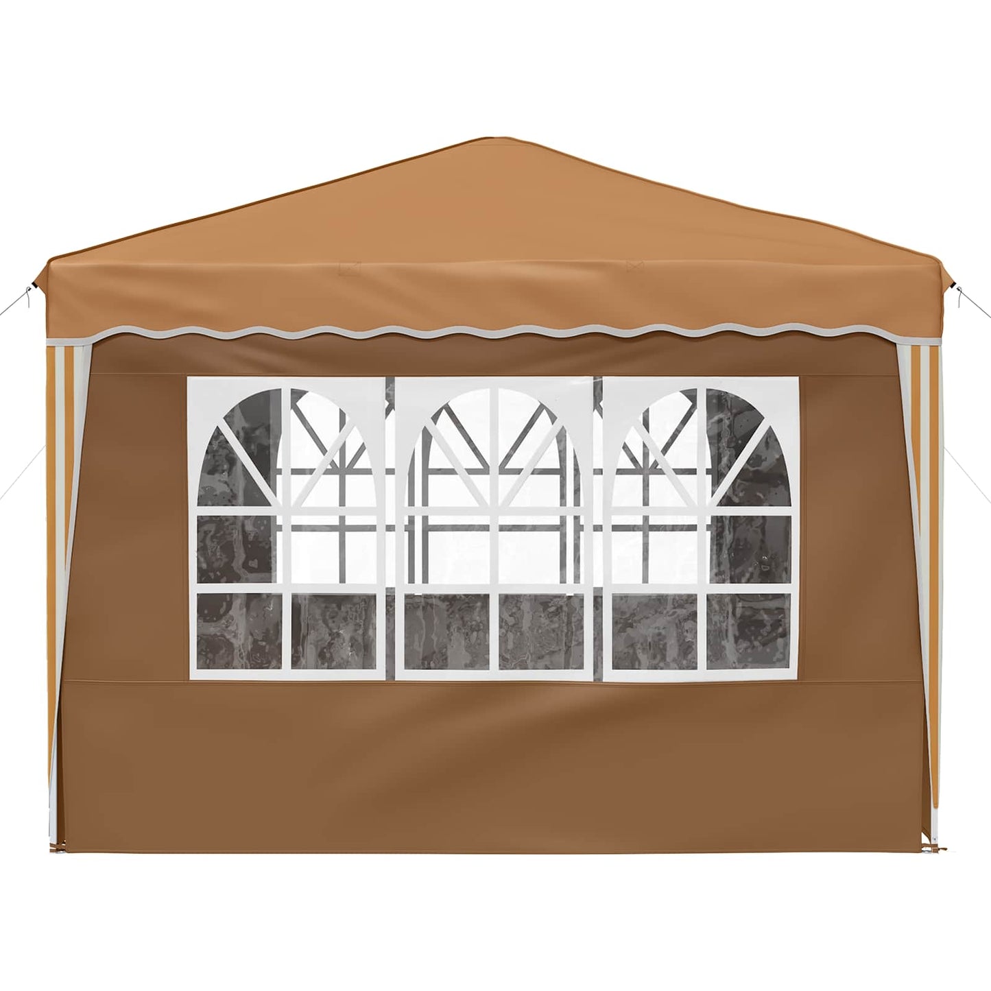 Pop-up Party Tent 288 x 288 x 245 cm Beige Oxford Fabric