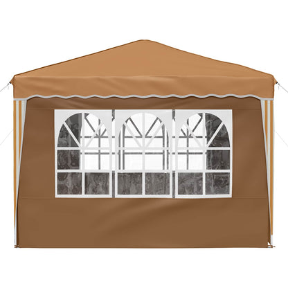Pop-up Party Tent 288 x 288 x 245 cm Beige Oxford Fabric