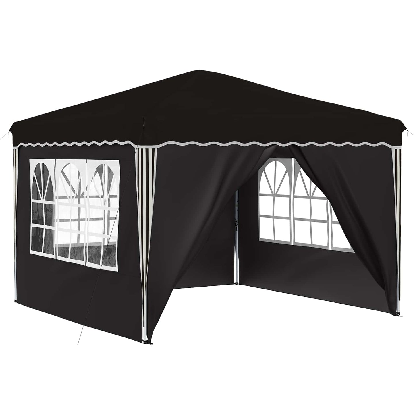 Pop-up Party Tent 288 x 288 x 245 cm Black Oxford Fabric