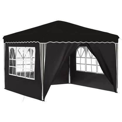 Pop-up Party Tent 288 x 288 x 245 cm Black Oxford Fabric
