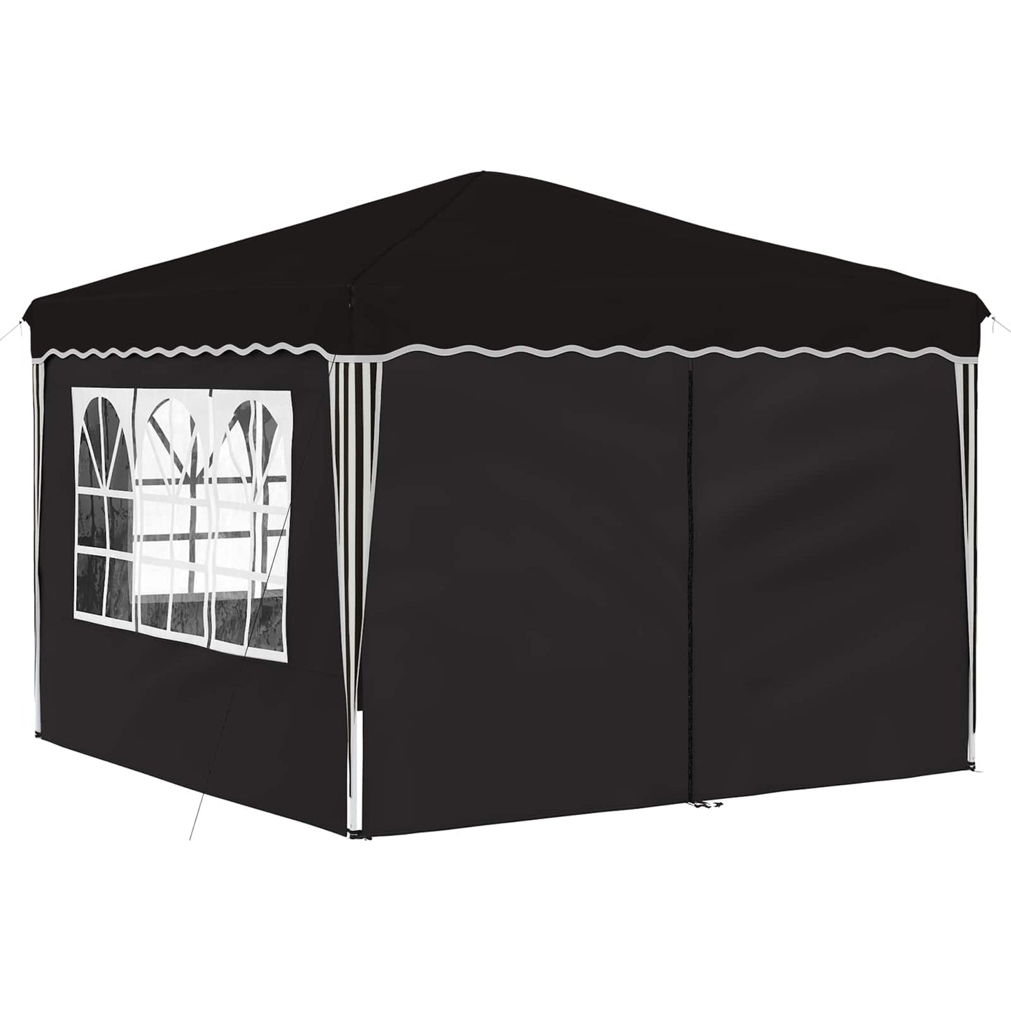 Pop-up Party Tent 288 x 288 x 245 cm Black Oxford Fabric