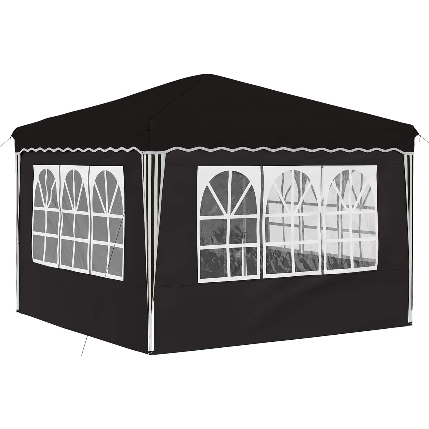 Pop-up Party Tent 288 x 288 x 245 cm Black Oxford Fabric