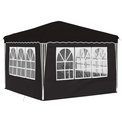 Pop-up Party Tent 288 x 288 x 245 cm Black Oxford Fabric