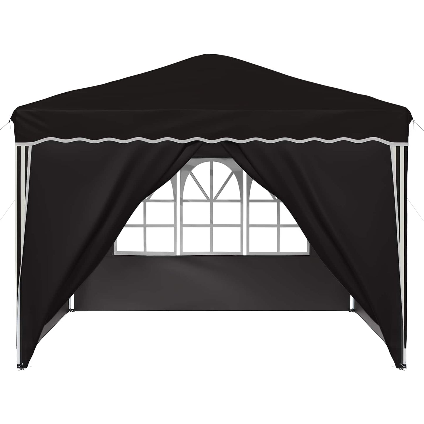 Pop-up Party Tent 288 x 288 x 245 cm Black Oxford Fabric