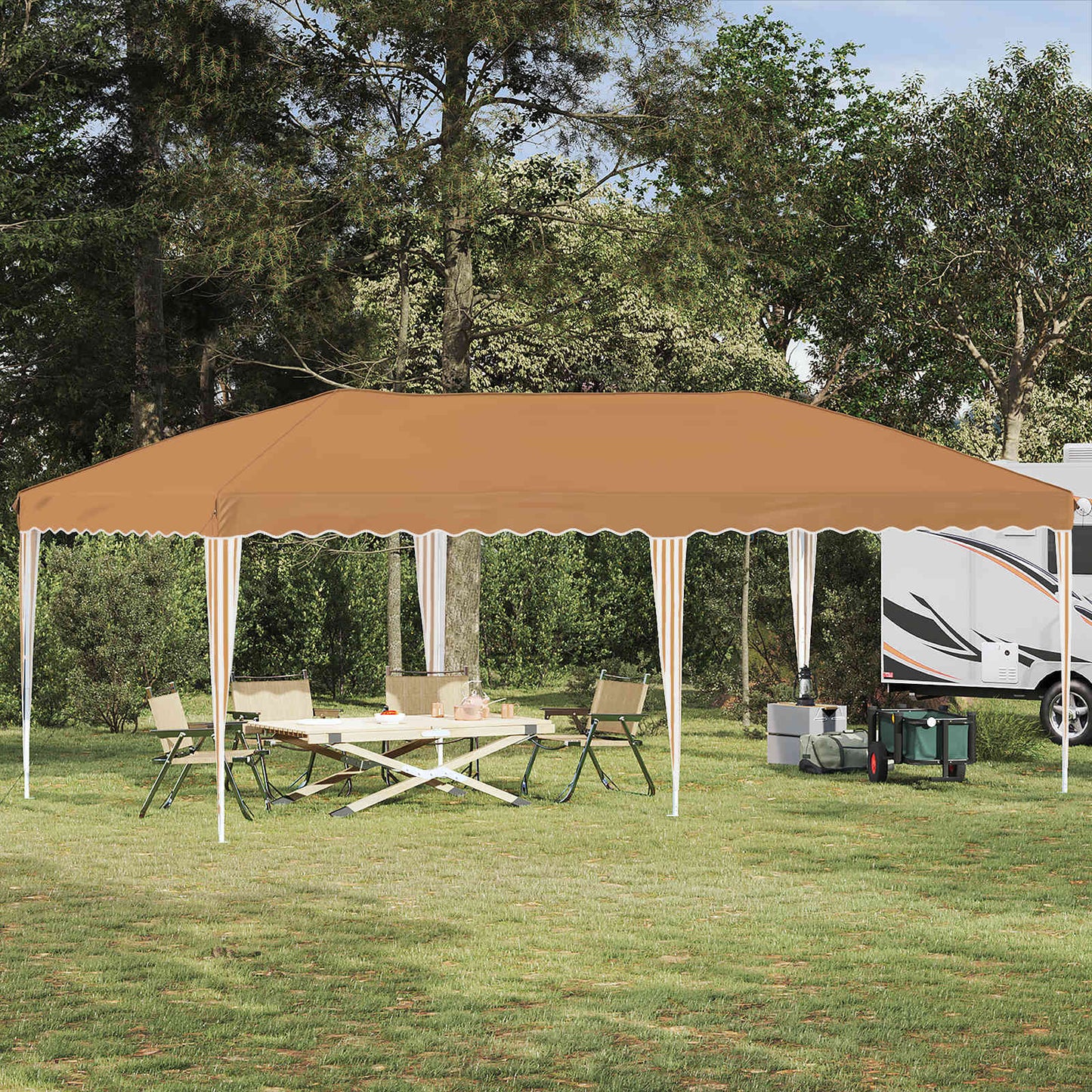Pop-up Party Tent 575 x 290 x 245 cm Beige