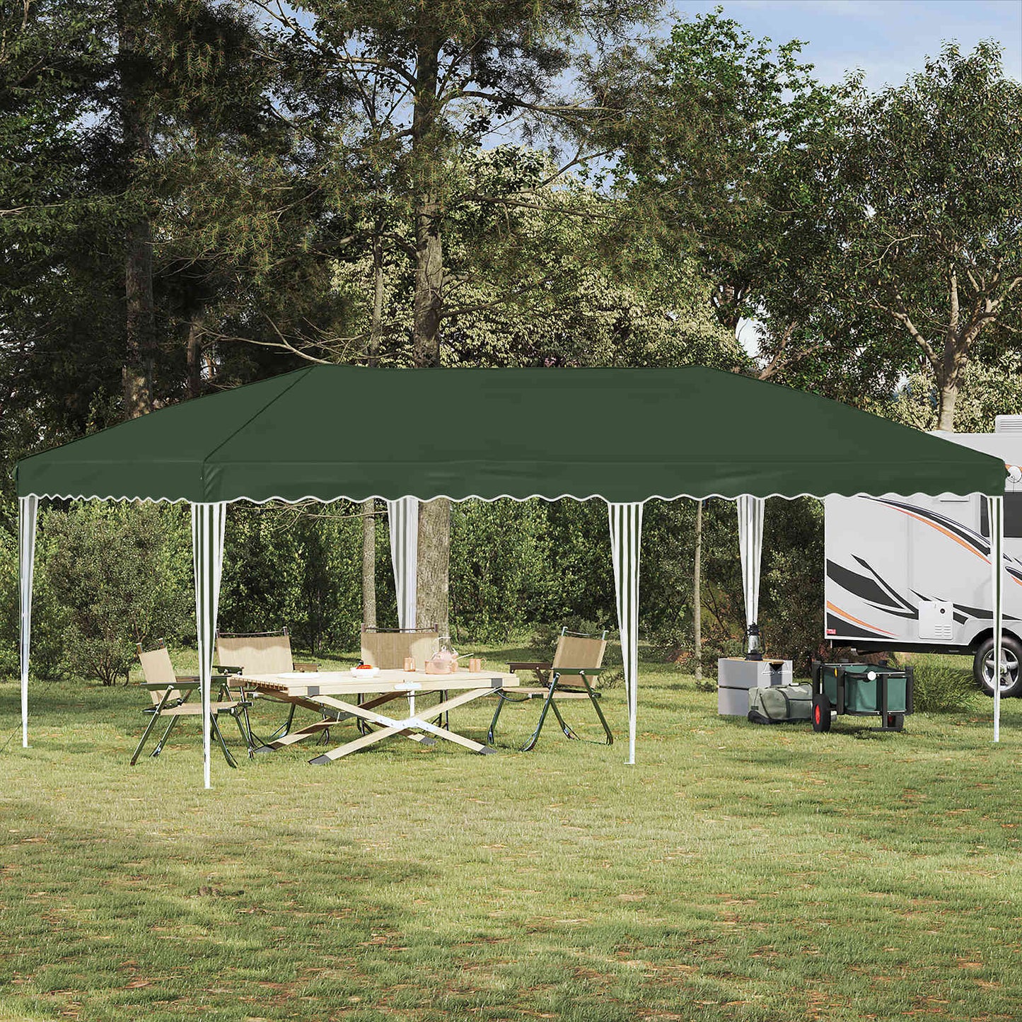 Pop-up Party Tent 575 x 290 x 245 cm Green