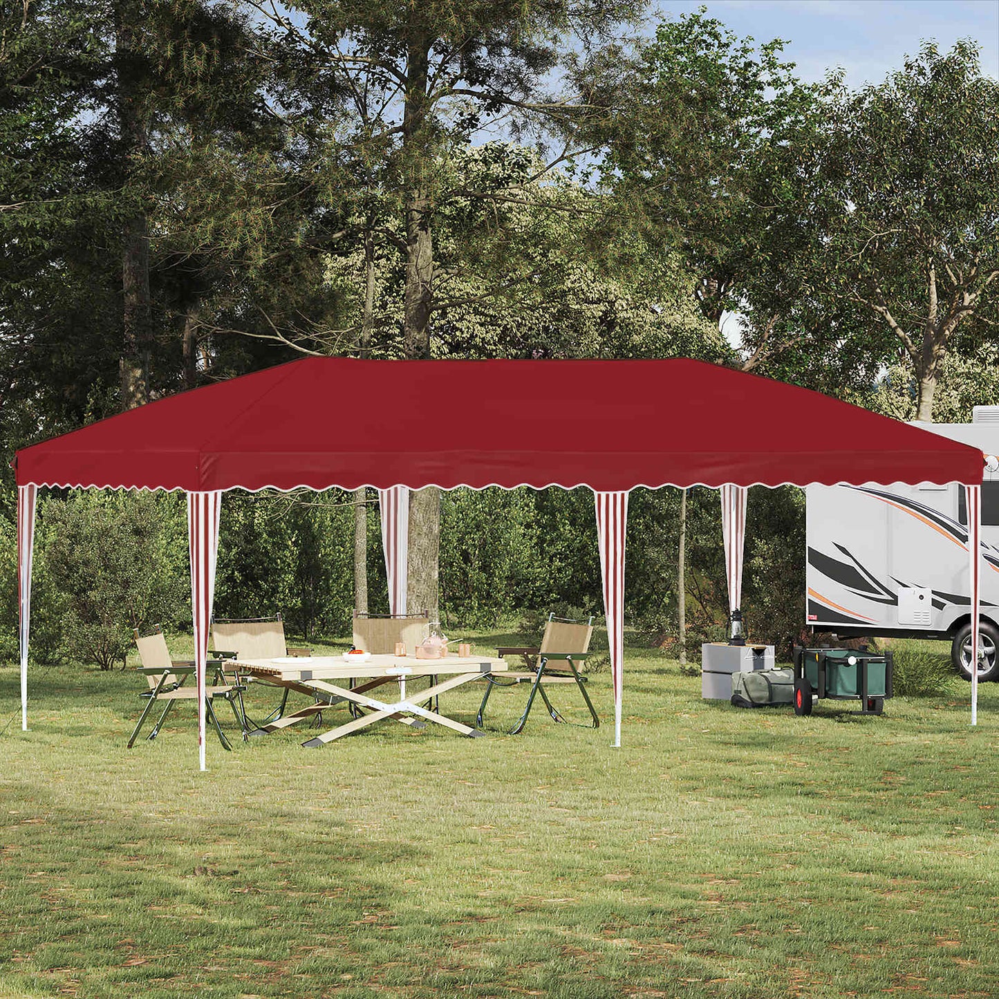 Pop-up Party Tent 575 x 290 x 245 cm Burgundy