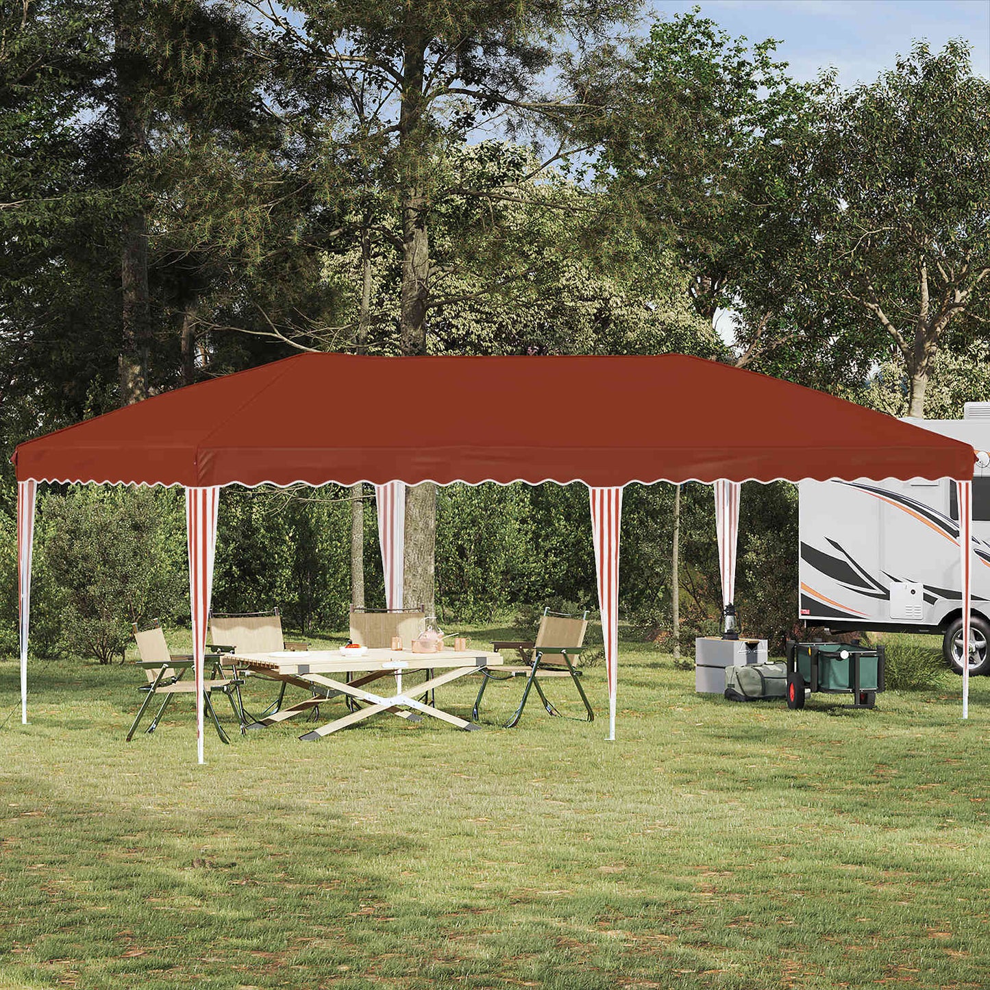 Pop-up Party Tent 575 x 290 x 245 cm Terracotta