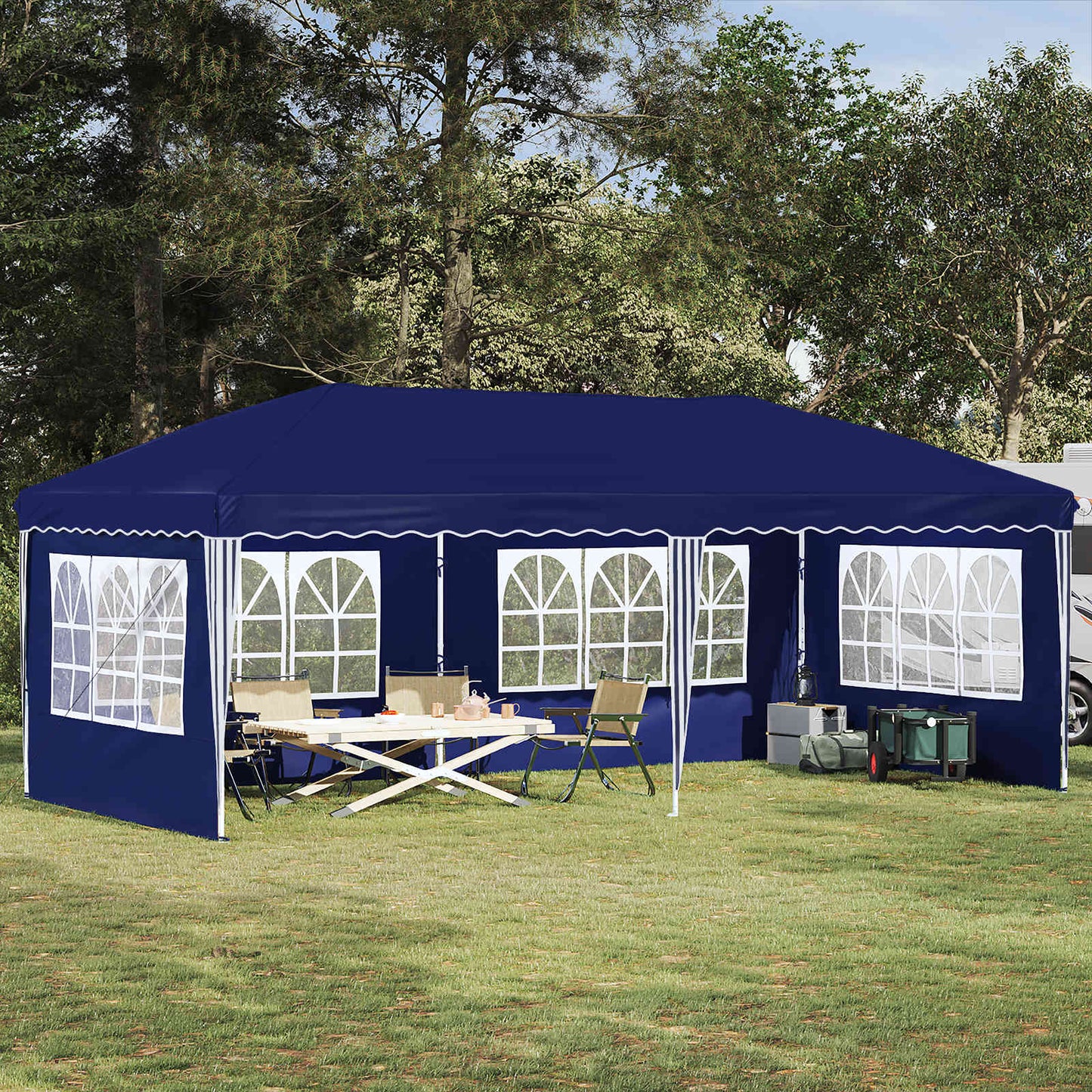 Pop-up Party Tent 575 x 289 x 245 cm Blue