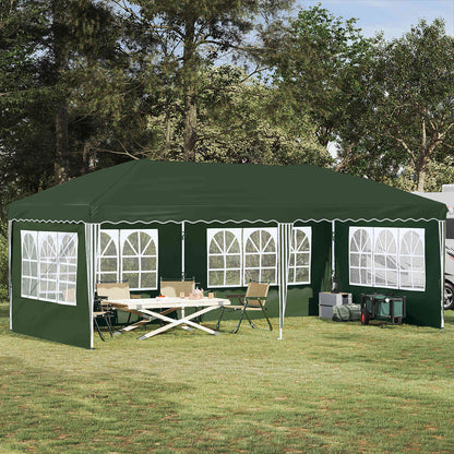 Pop-up Party Tent 575 x 289 x 245 cm Green