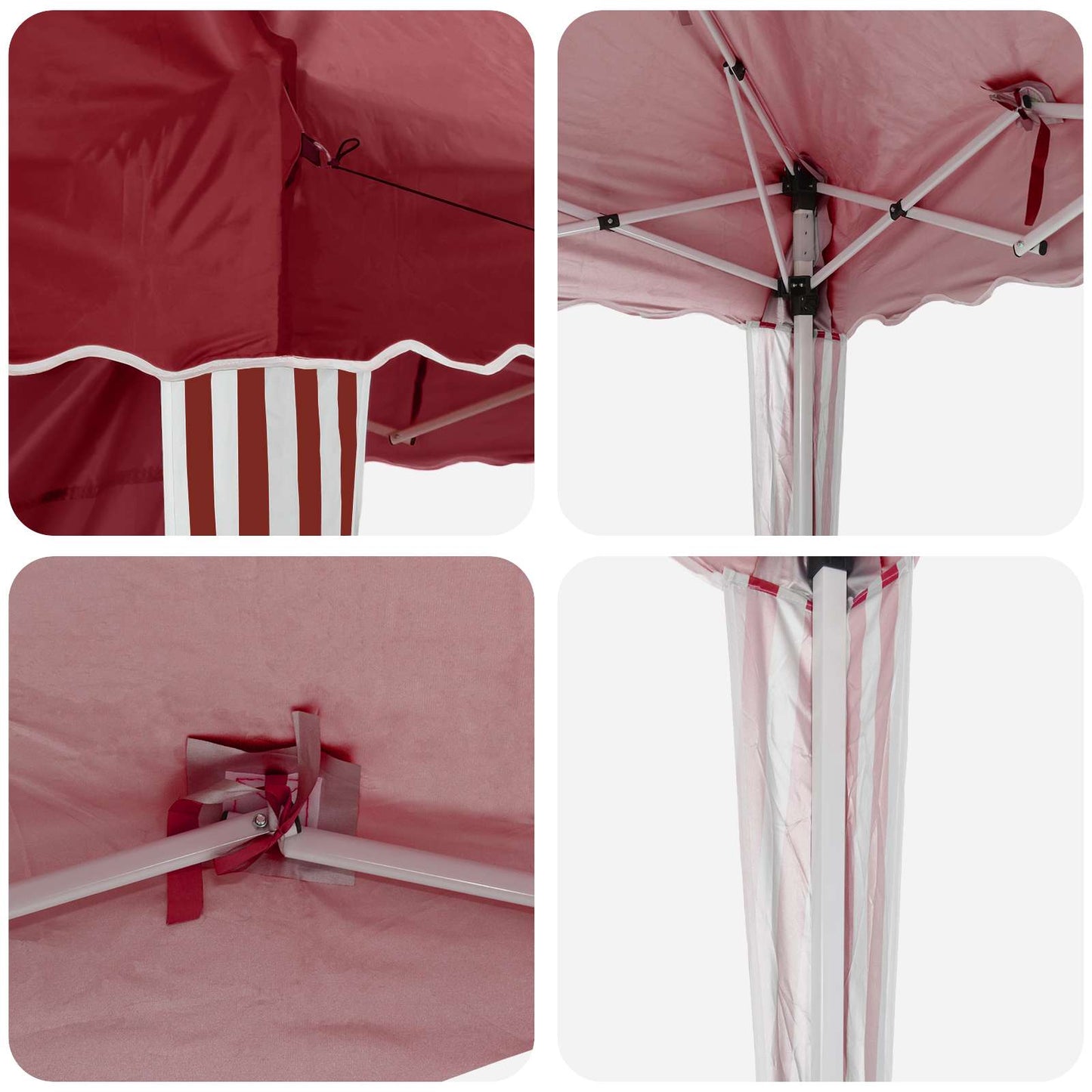 Pop-up Party Tent 575 x 289 x 245 cm Burgundy