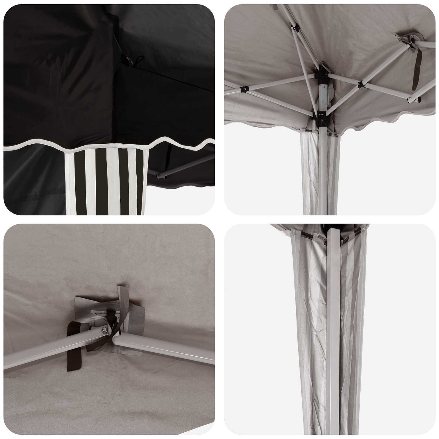 Pop-up Party Tent 575 x 289 x 245 cm Black