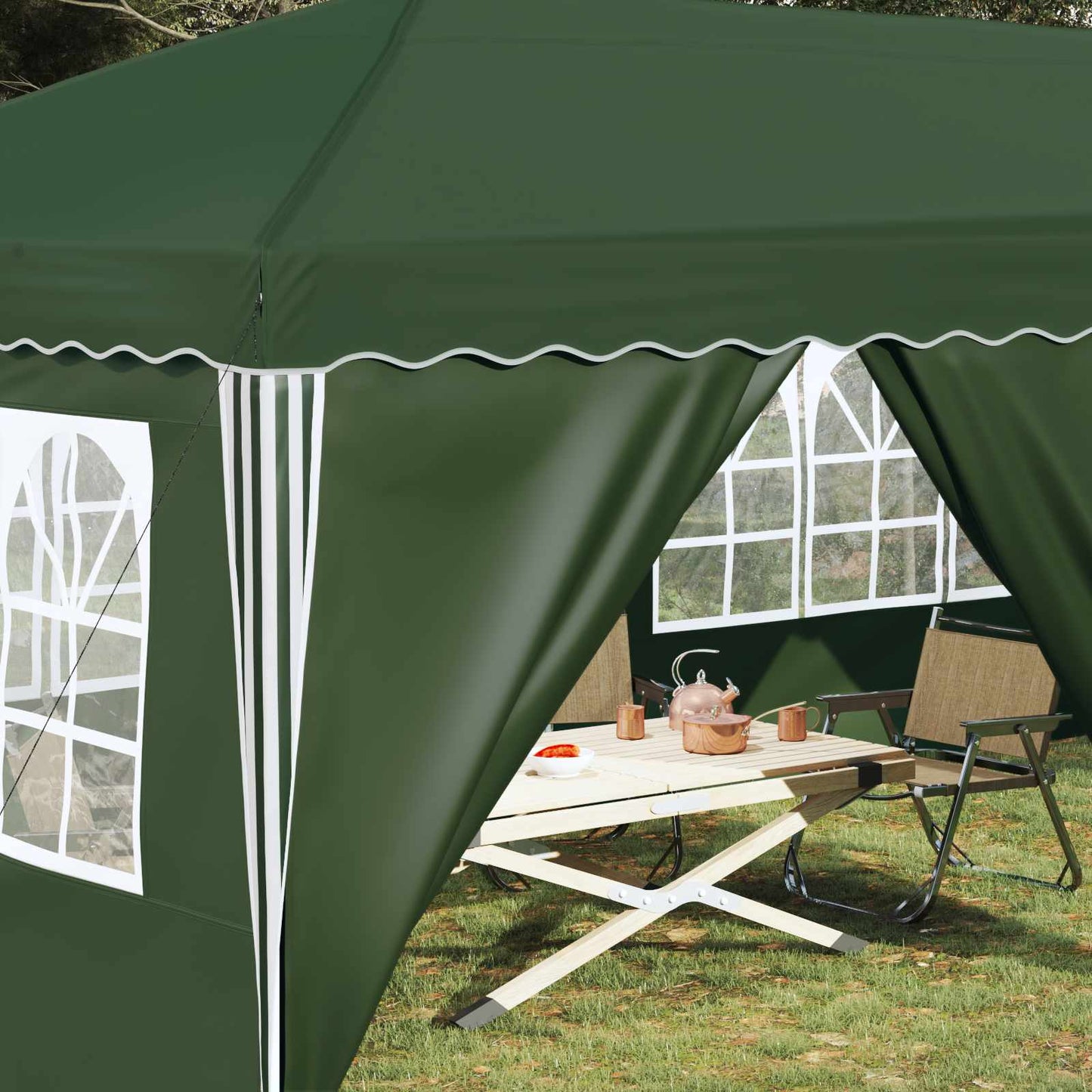 Pop-up Party Tent 575 x 288 x 245 cm Green