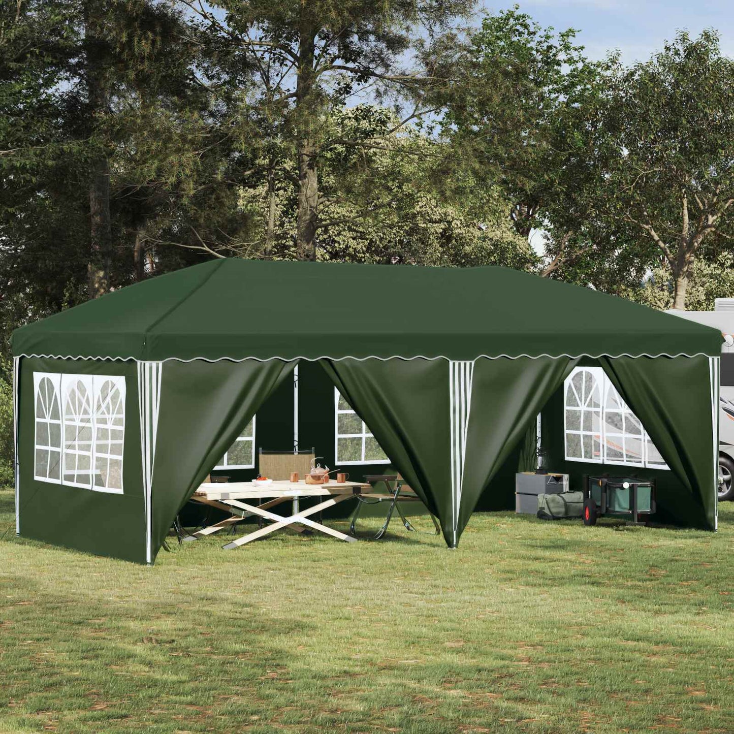 Pop-up Party Tent 575 x 288 x 245 cm Green
