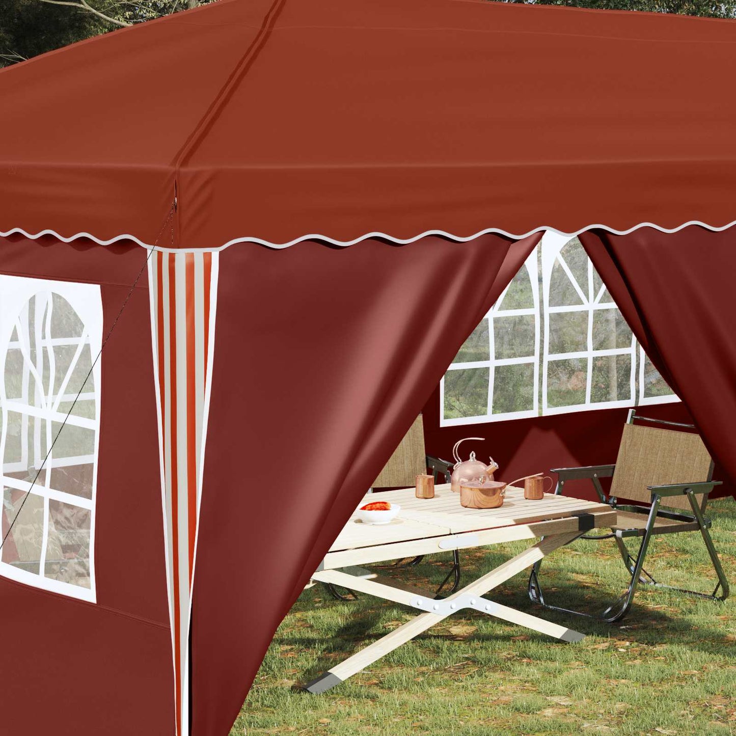 Pop-up Party Tent 575 x 288 x 245 cm Terracotta