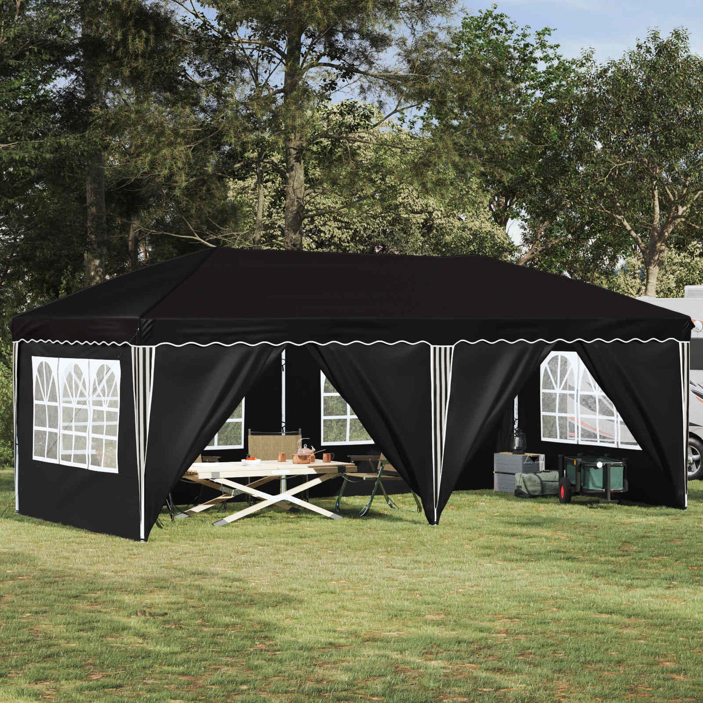Pop-up Party Tent 575 x 288 x 245 cm Black