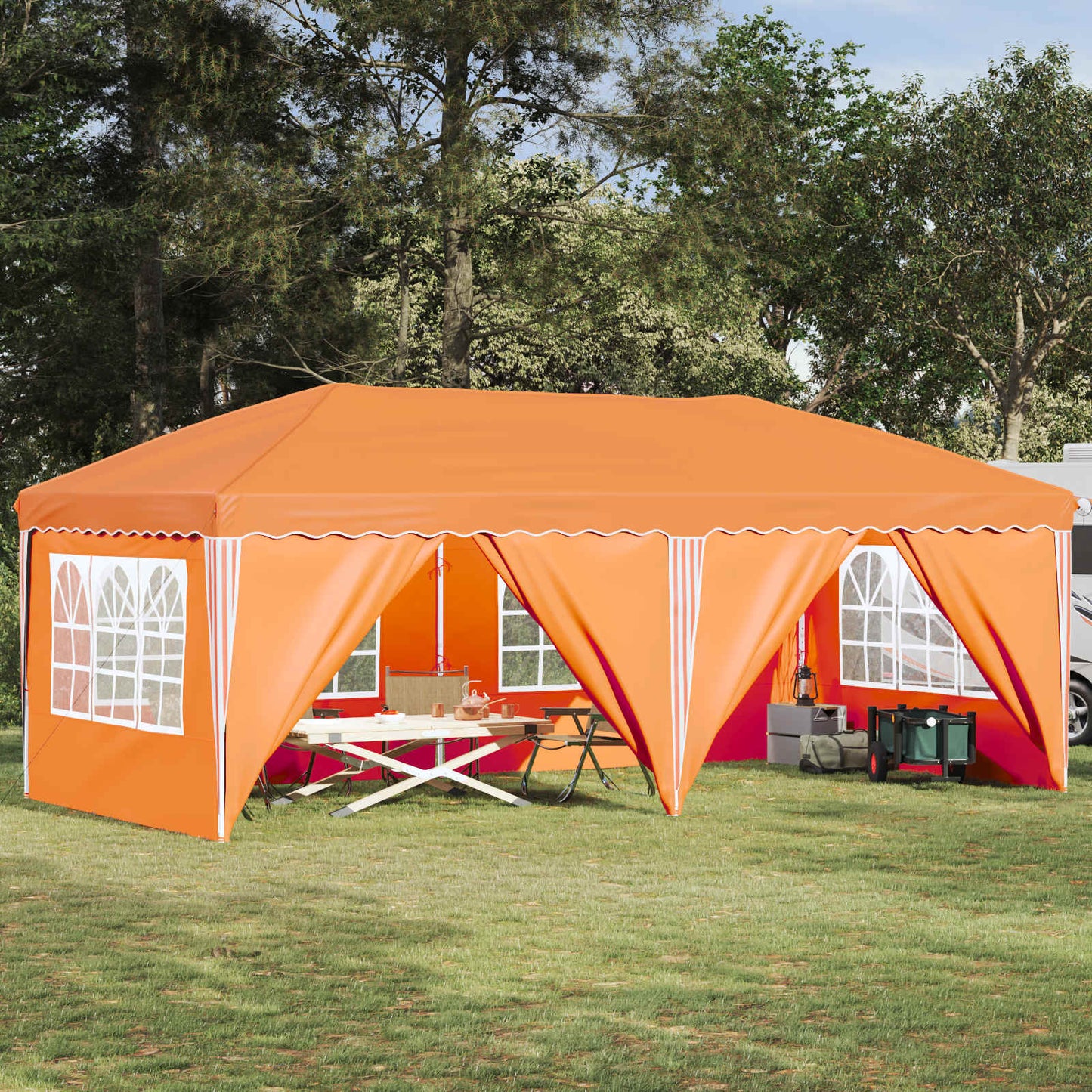 Pop-up Party Tent 575 x 288 x 245 cm Orange