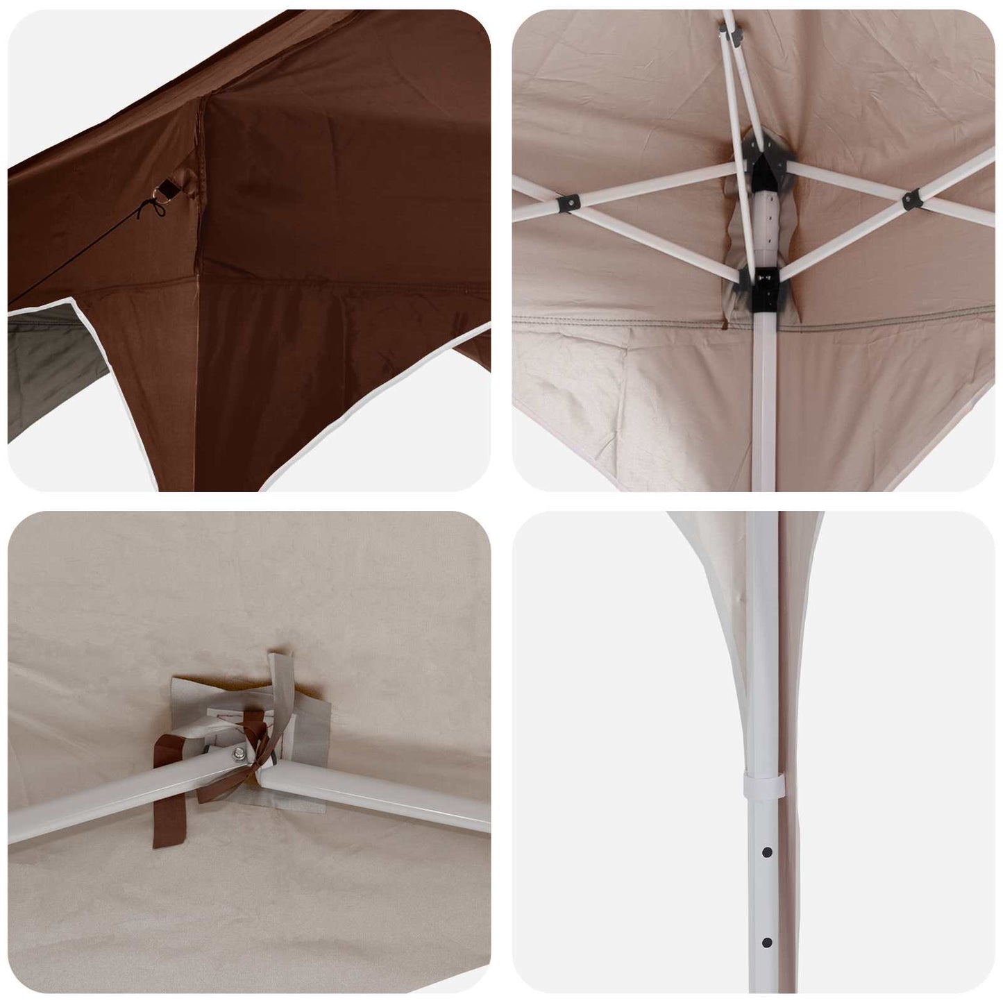 Pop-up Party Tent 194 x 194 x 245 cm Brown