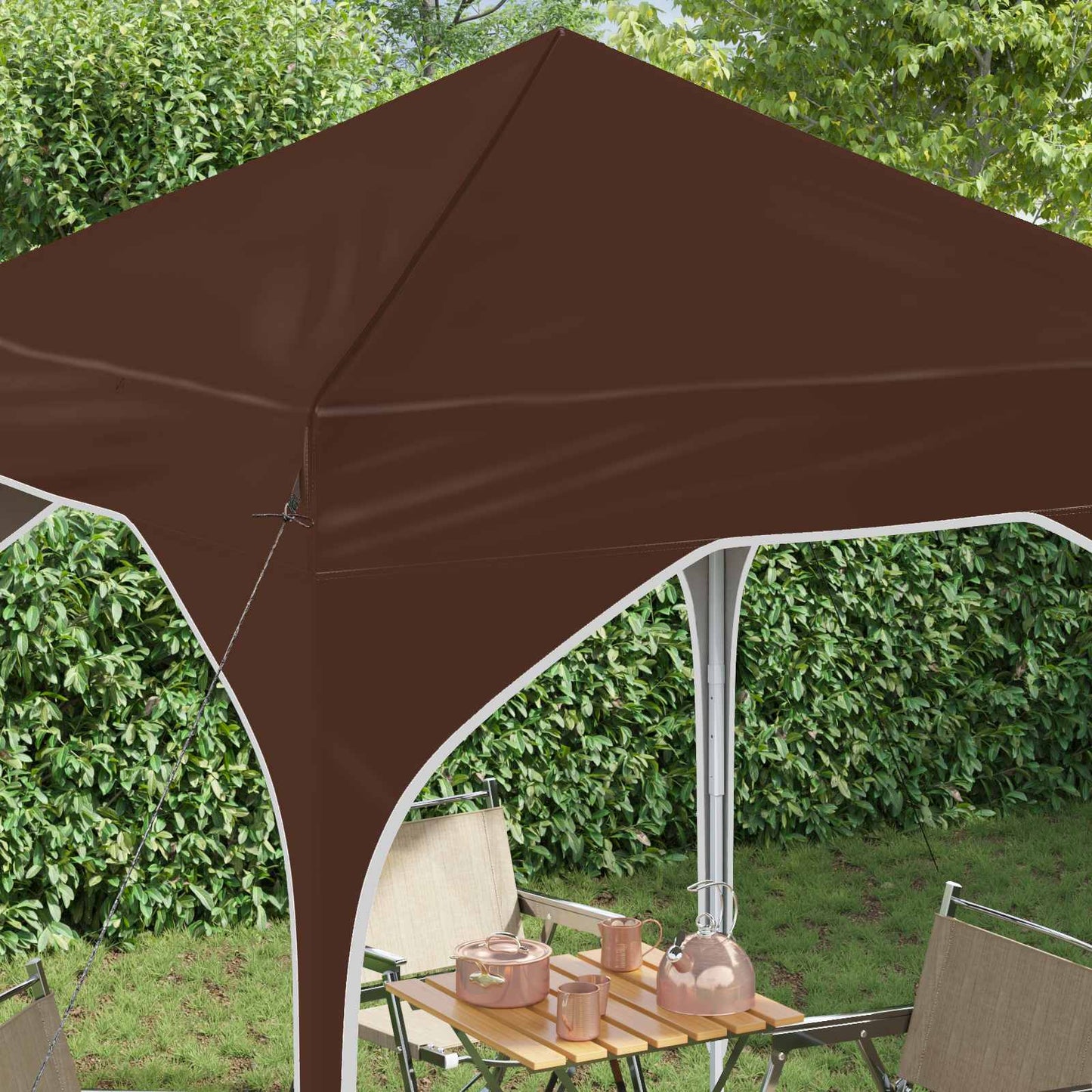 Pop-up Party Tent 194 x 194 x 245 cm Brown