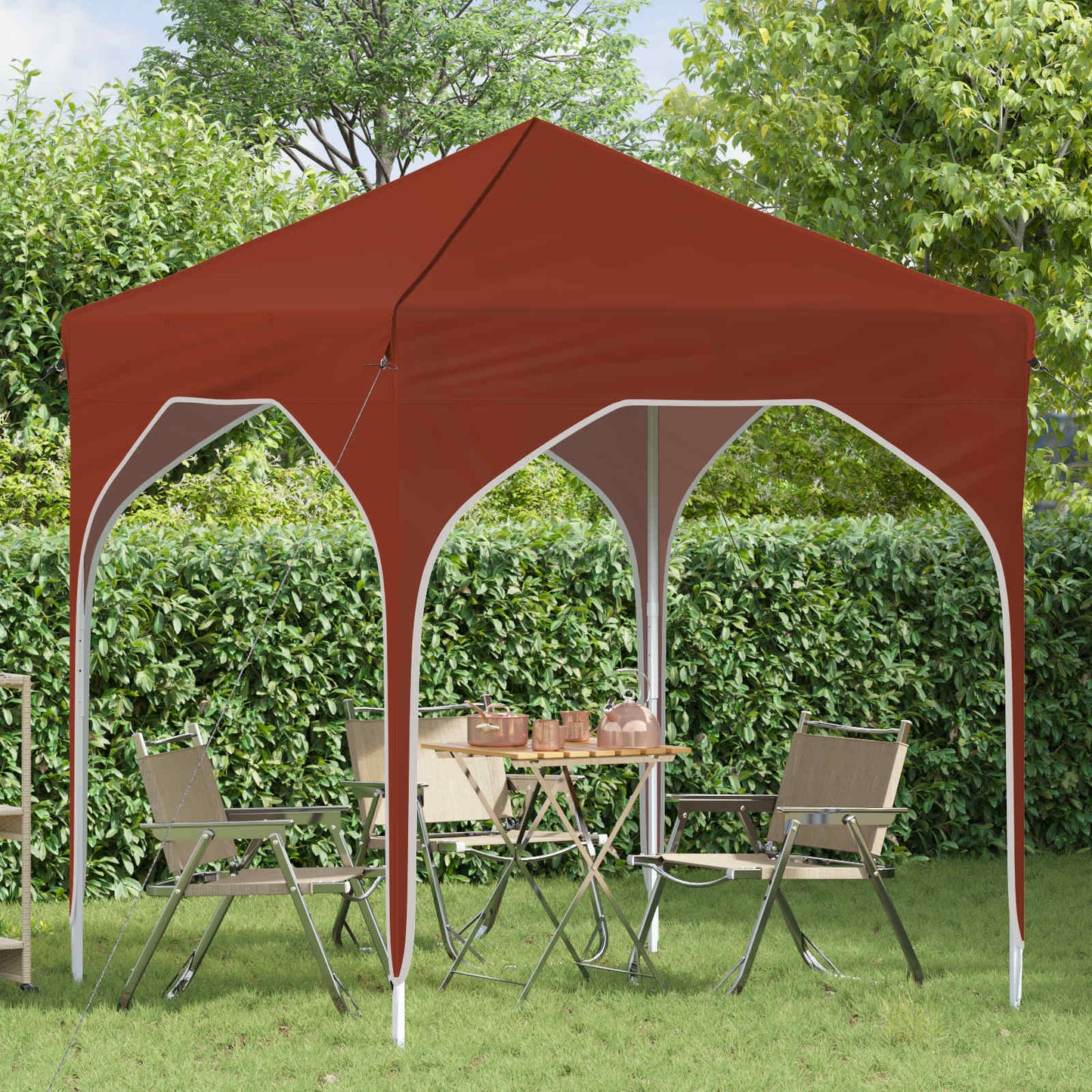 Pop-up Party Tent 194 x 194 x 245 cm Terracotta