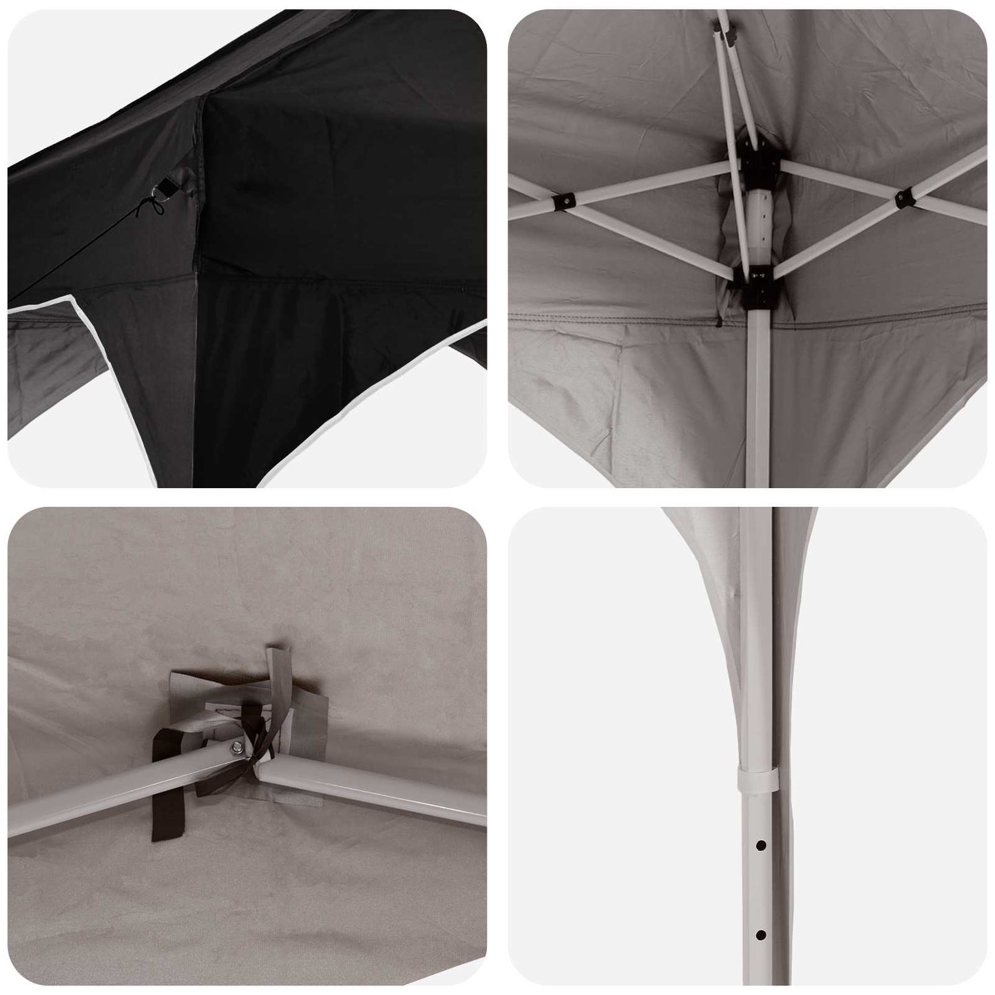 Pop-up Party Tent 194 x 194 x 245 cm Black