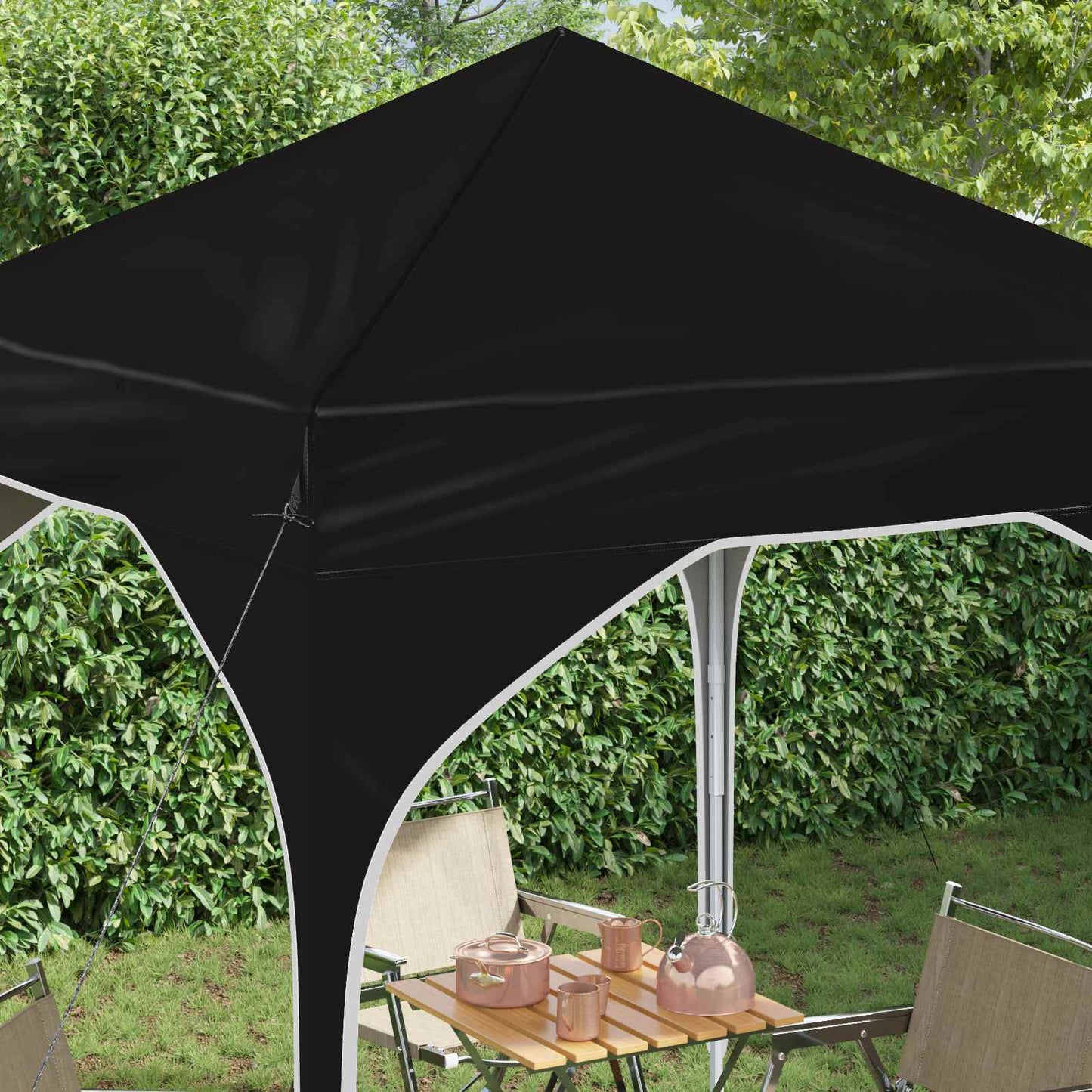 Pop-up Party Tent 194 x 194 x 245 cm Black