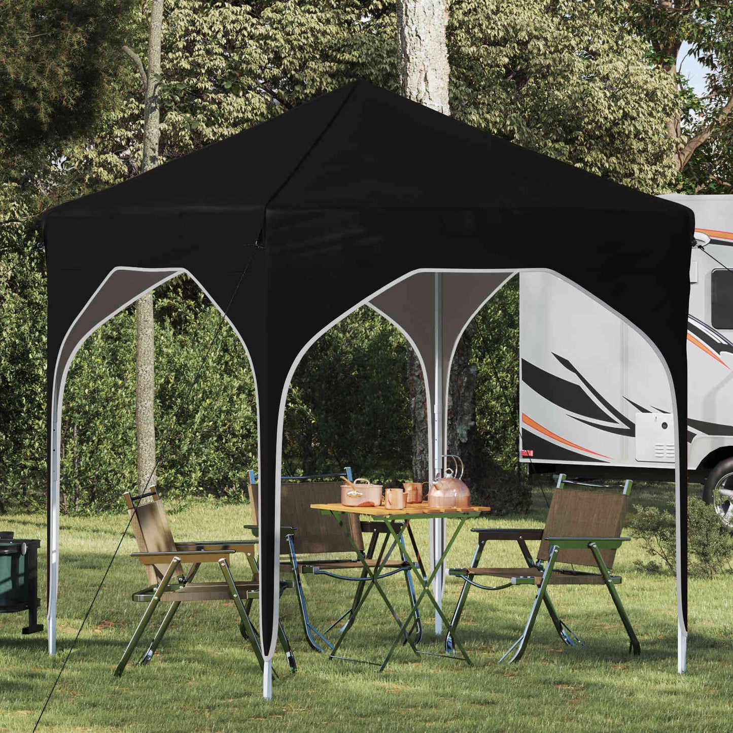 Pop-up Party Tent 194 x 194 x 245 cm Black