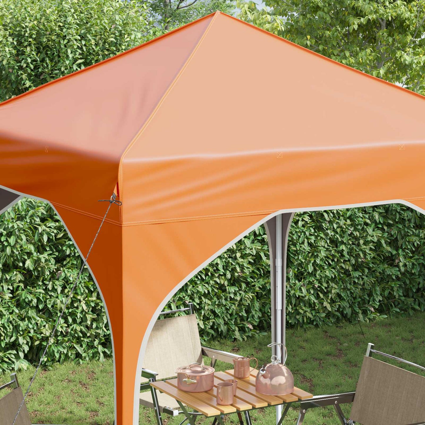 Pop-up Party Tent 194 x 194 x 245 cm Orange