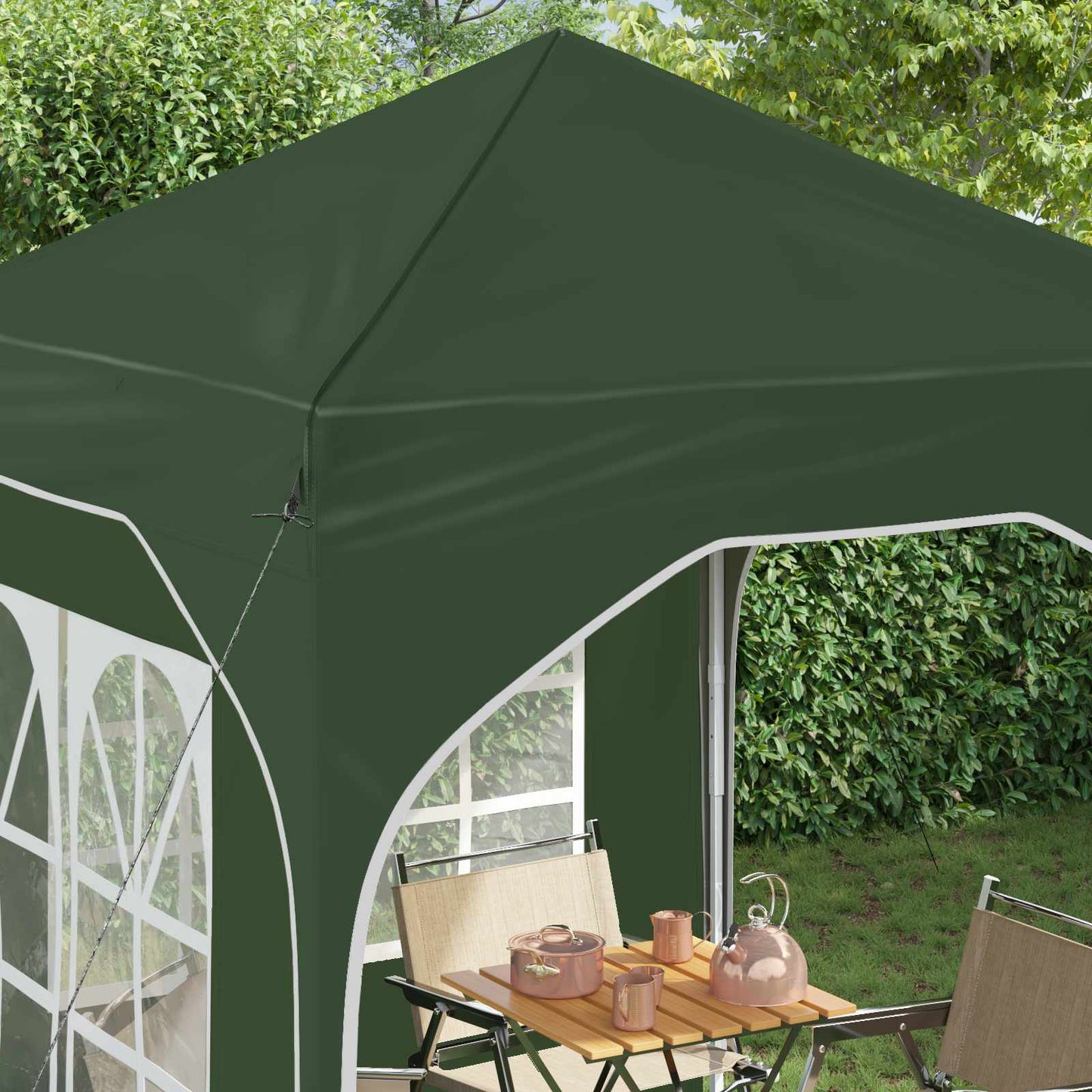 Pop-up Party Tent 192 x 192 x 245 cm Green