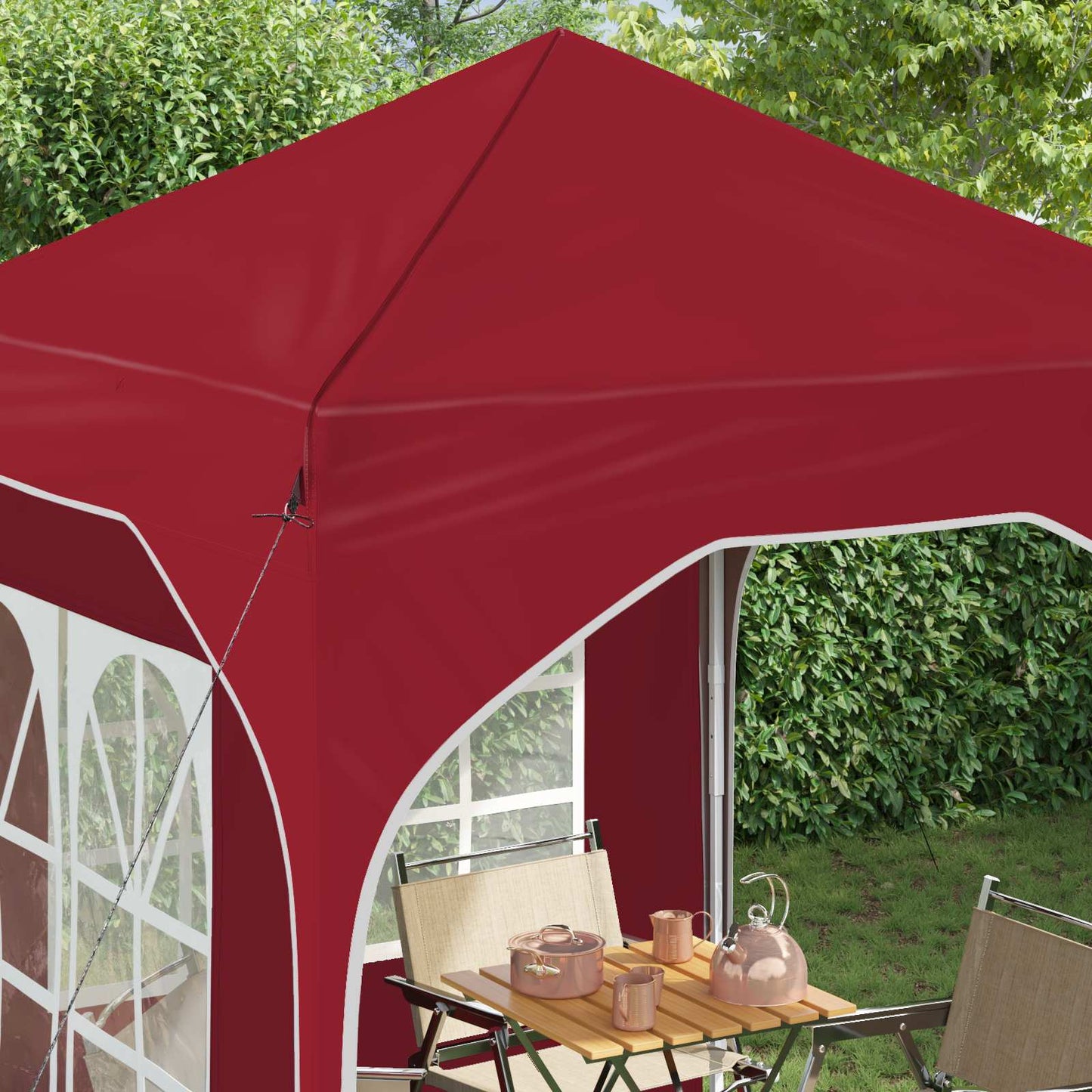Pop-up Party Tent 192 x 192 x 245 cm Burgundy