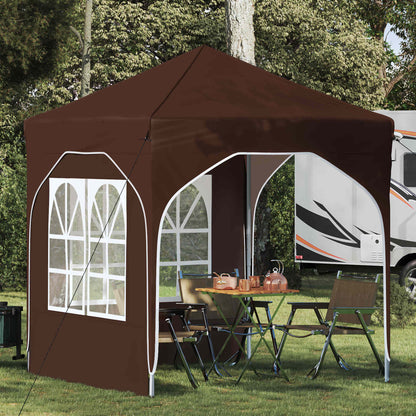 Pop-up Party Tent 192 x 192 x 245 cm Brown