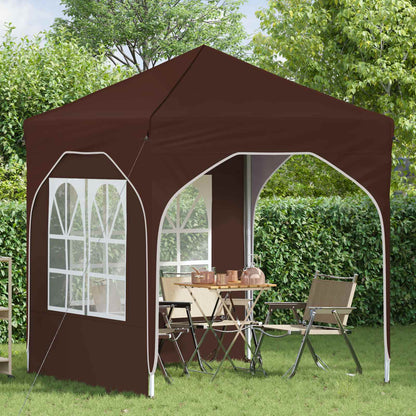Pop-up Party Tent 192 x 192 x 245 cm Brown