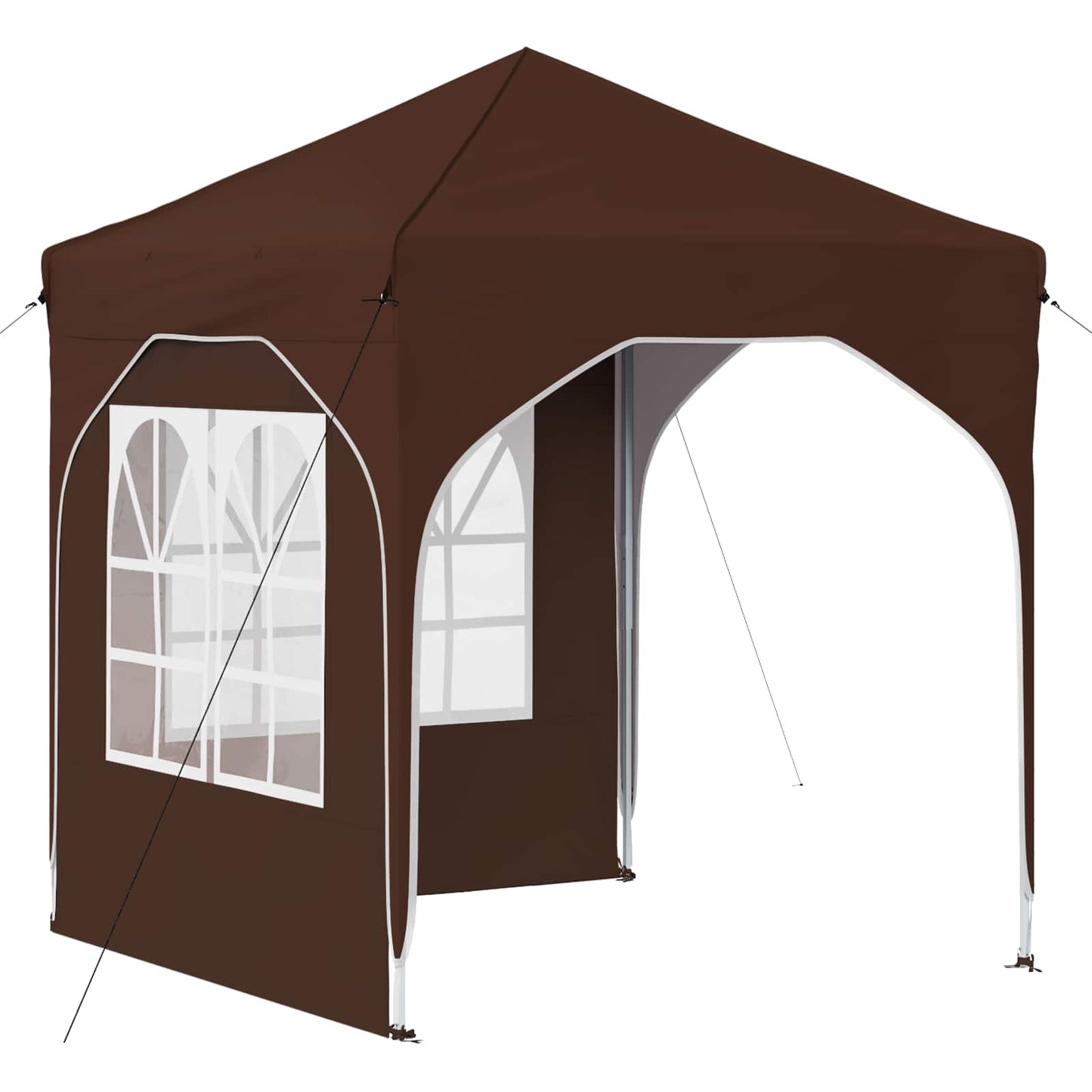 Pop-up Party Tent 192 x 192 x 245 cm Brown
