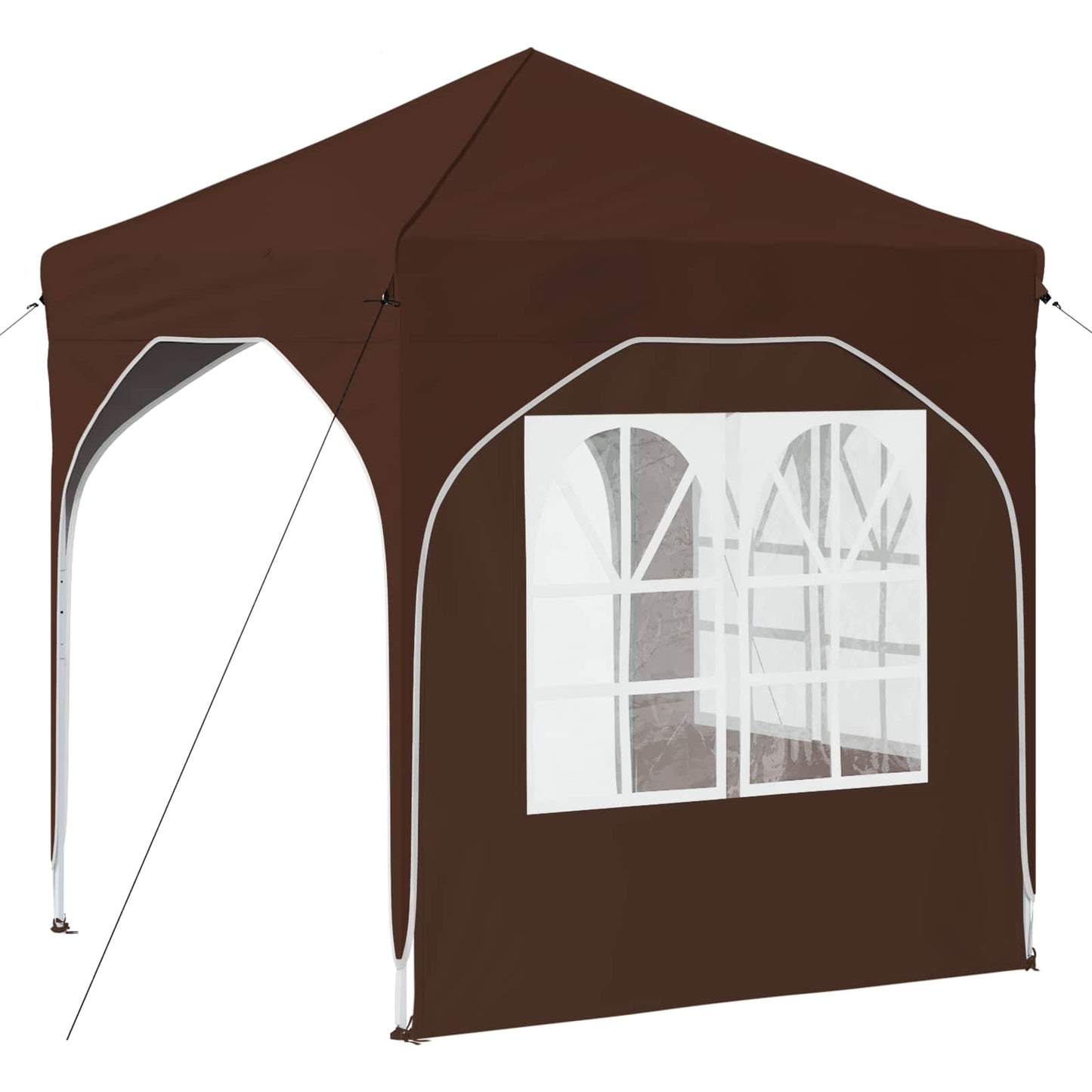 Pop-up Party Tent 192 x 192 x 245 cm Brown