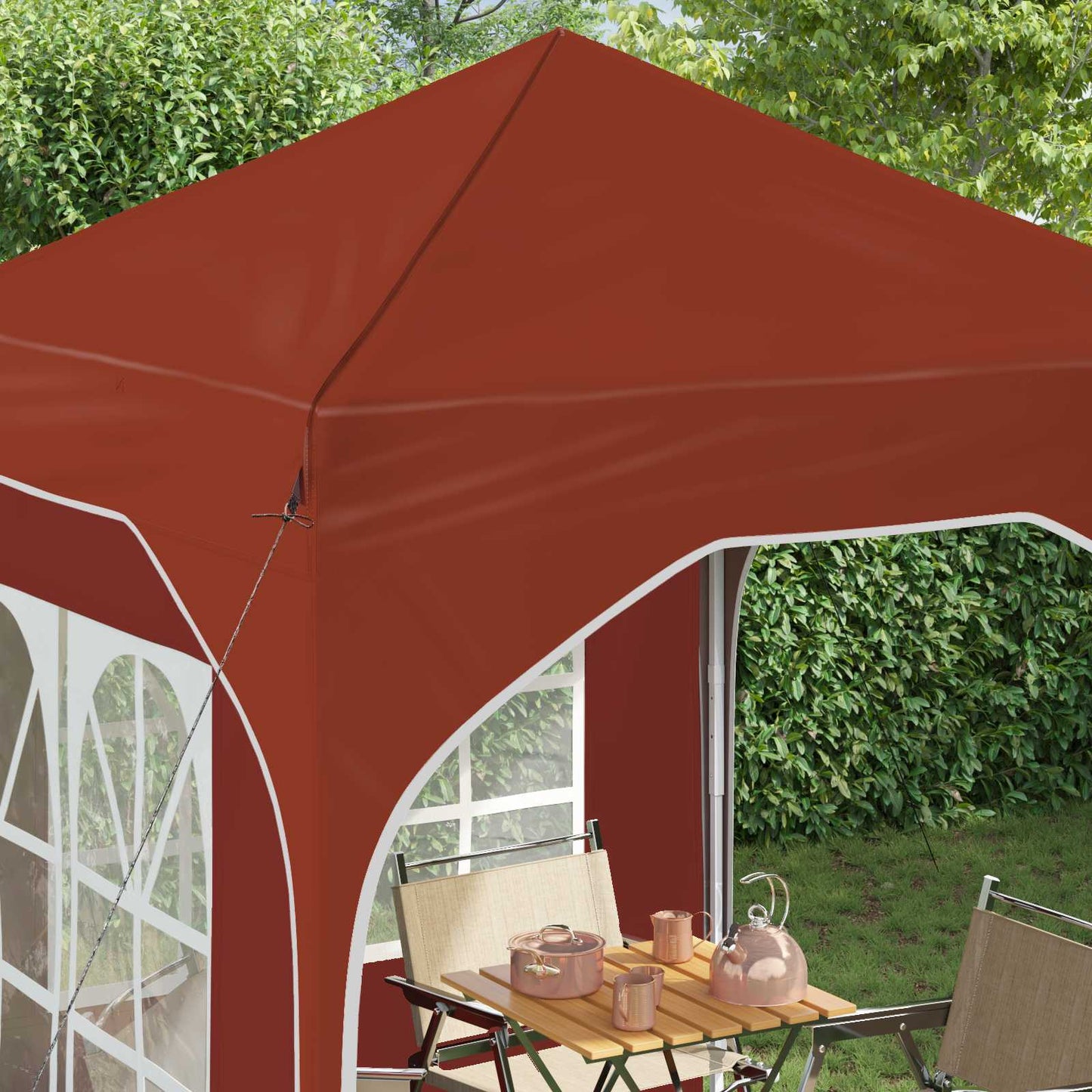 Pop-up Party Tent 192 x 192 x 245 cm Terracotta
