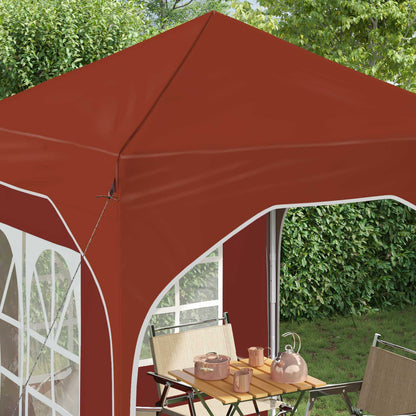 Pop-up Party Tent 192 x 192 x 245 cm Terracotta