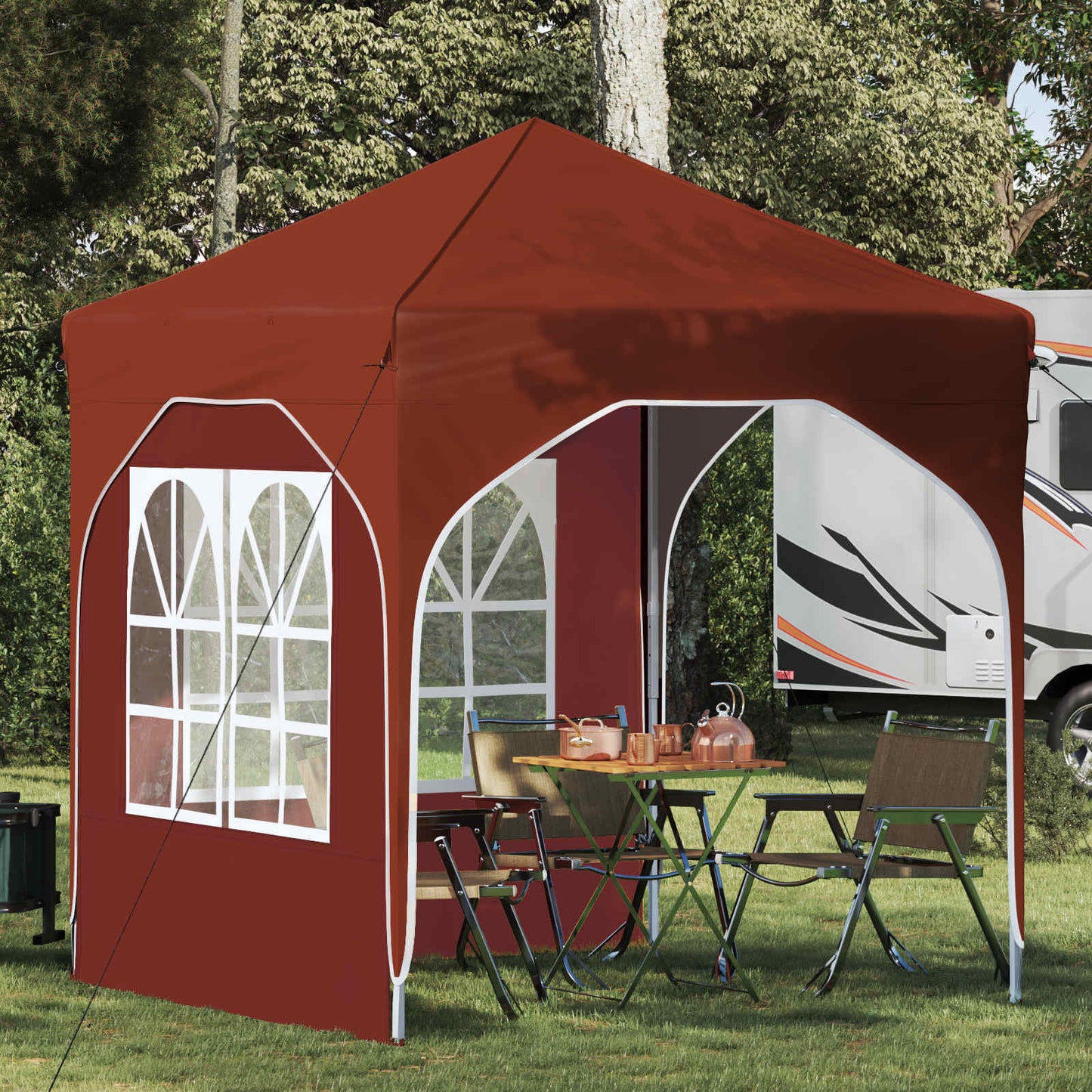 Pop-up Party Tent 192 x 192 x 245 cm Terracotta