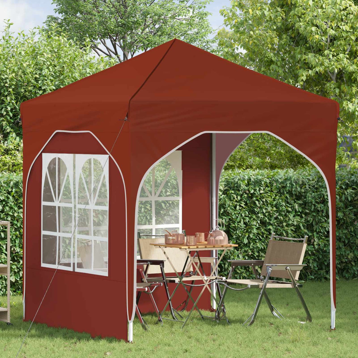 Pop-up Party Tent 192 x 192 x 245 cm Terracotta
