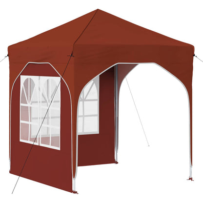 Pop-up Party Tent 192 x 192 x 245 cm Terracotta