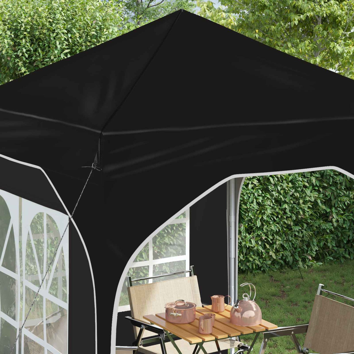 Pop-up Party Tent 192 x 192 x 245 cm Black