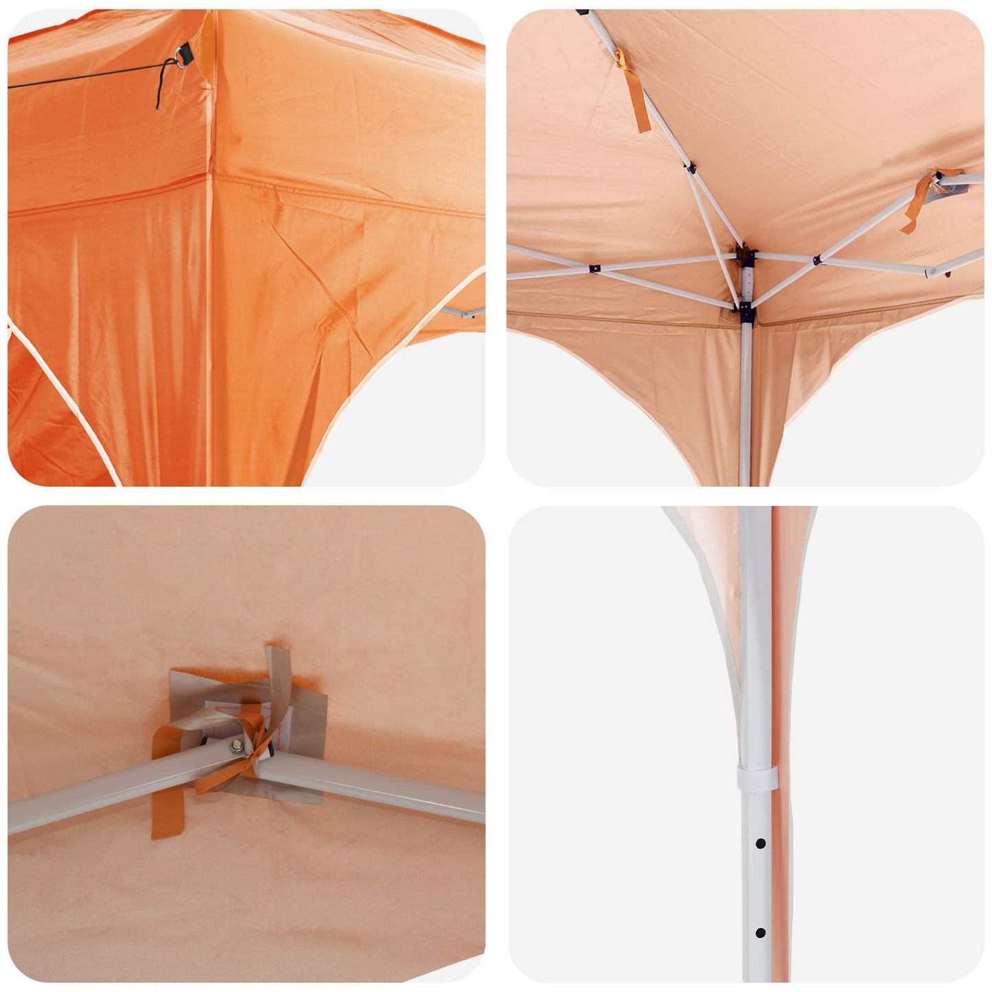 Pop-up Party Tent 192 x 192 x 245 cm Orange