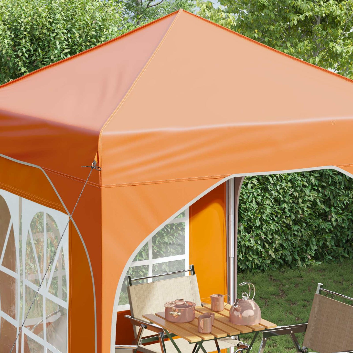 Pop-up Party Tent 192 x 192 x 245 cm Orange