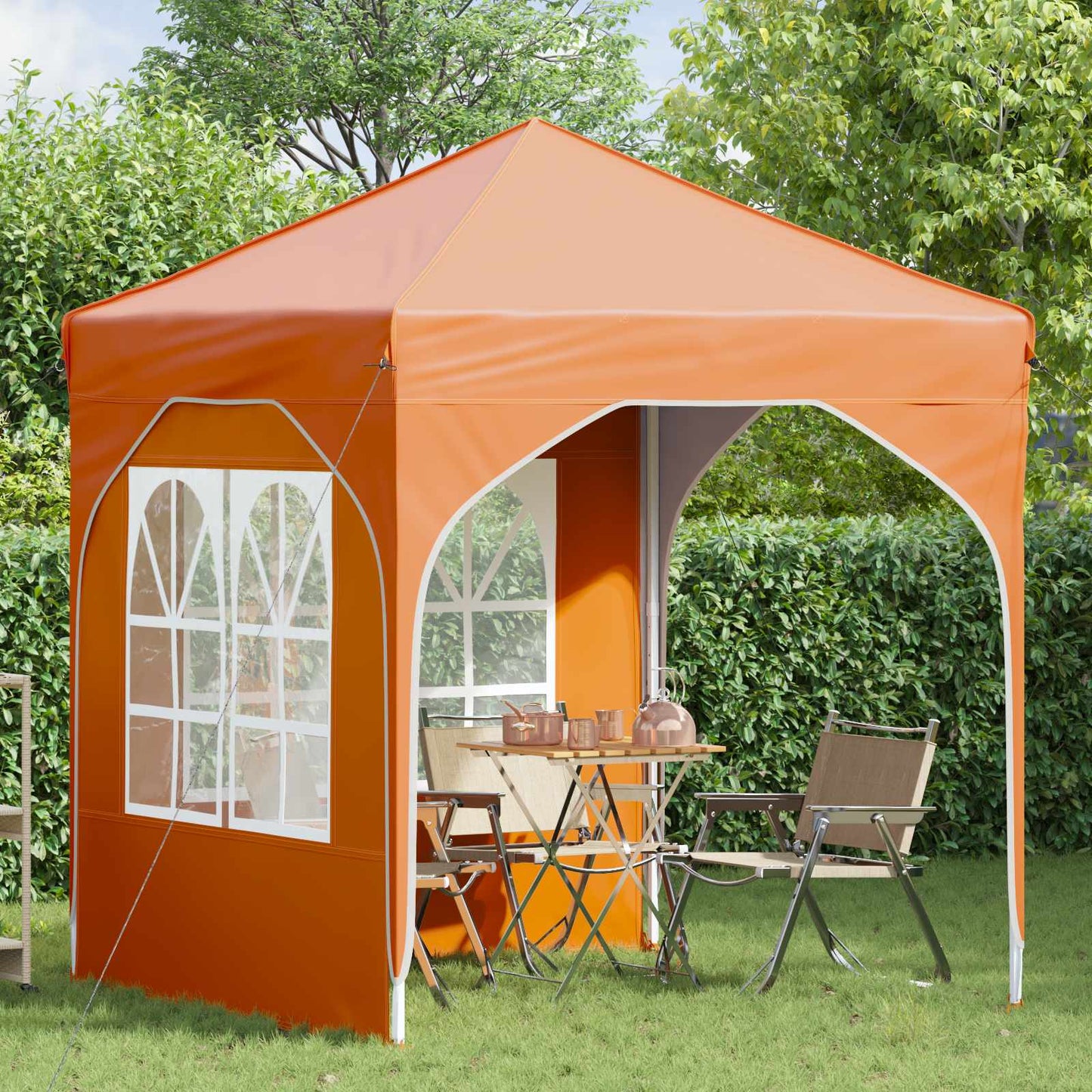 Pop-up Party Tent 192 x 192 x 245 cm Orange