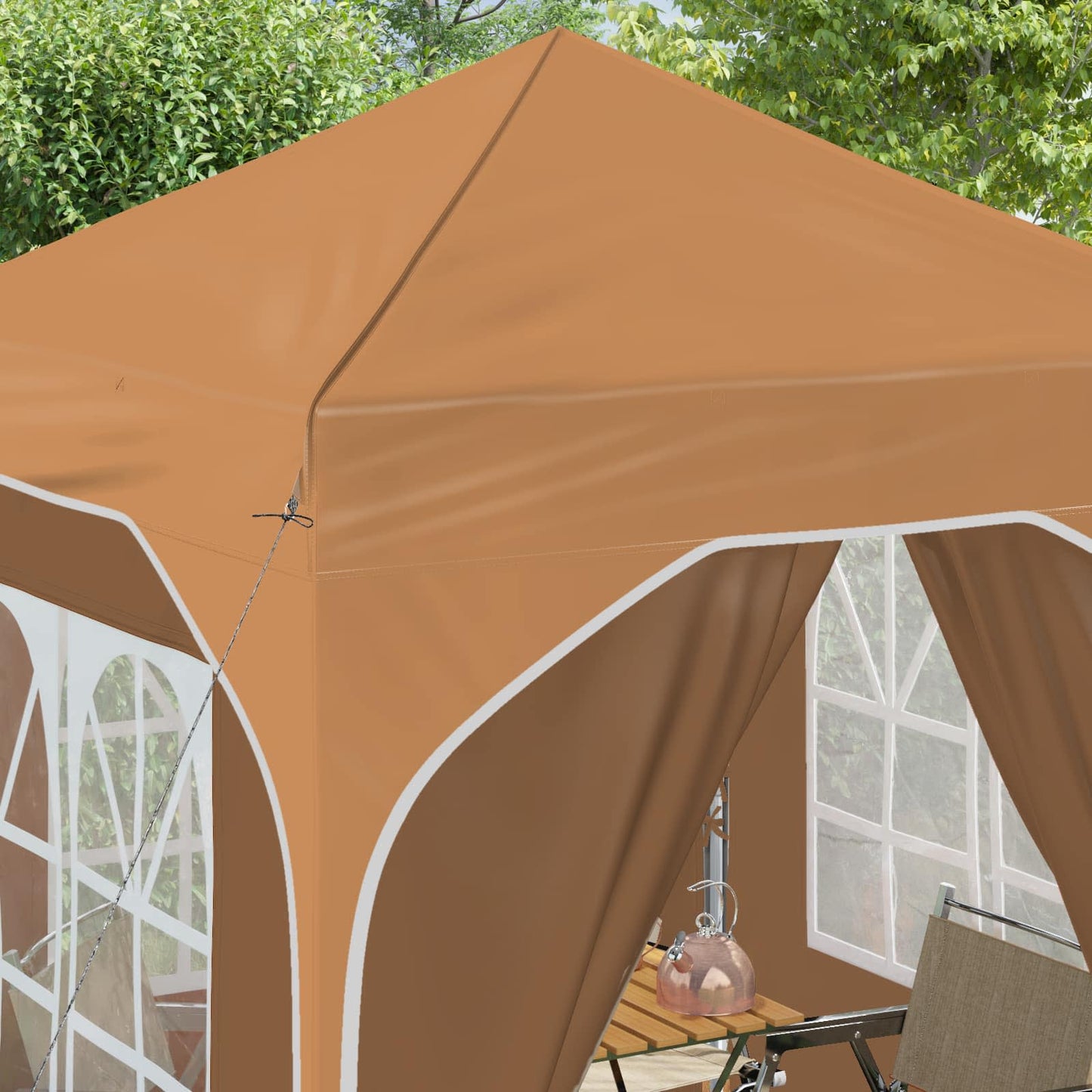 Pop-up Party Tent 192 x 192 x 245 cm Beige