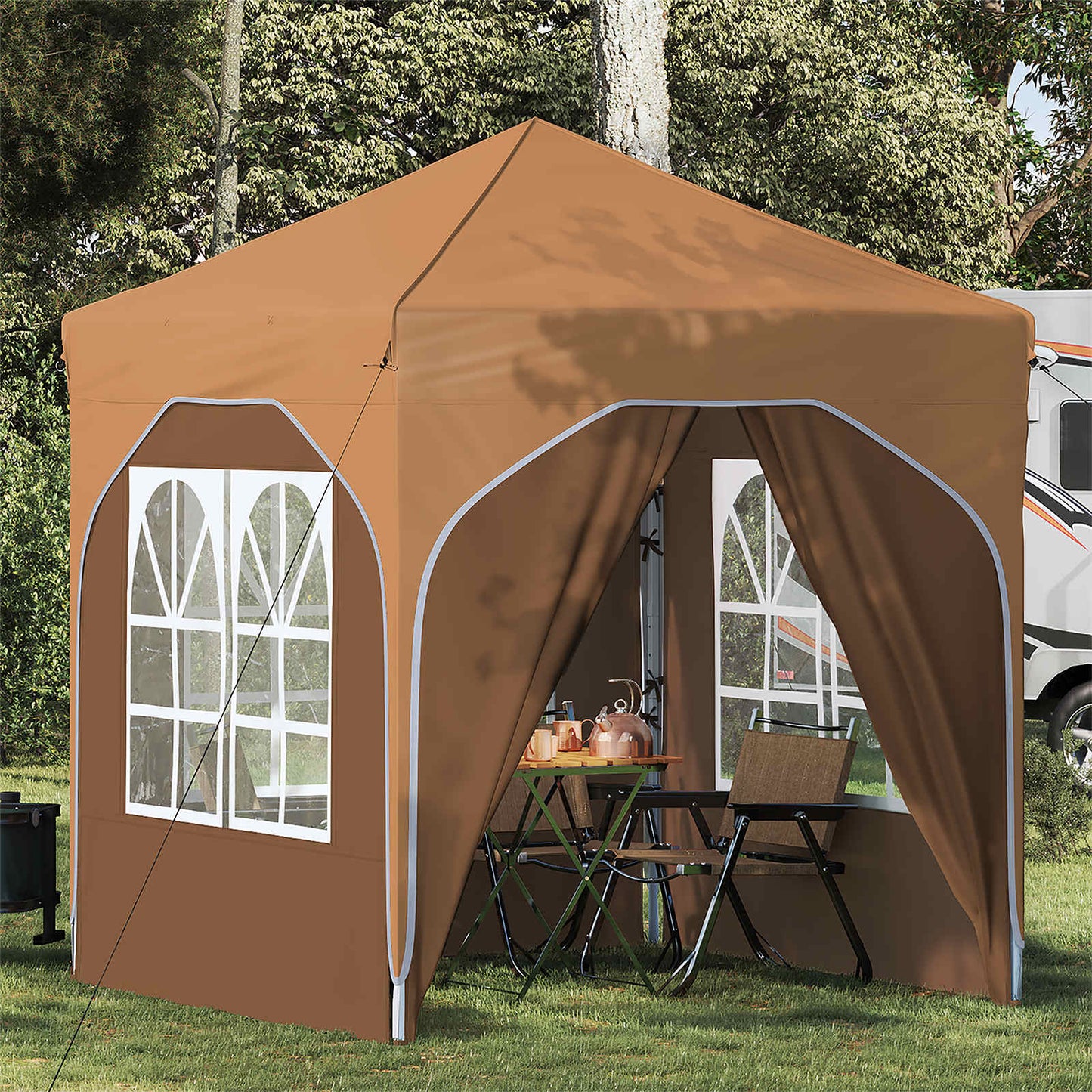 Pop-up Party Tent 192 x 192 x 245 cm Beige