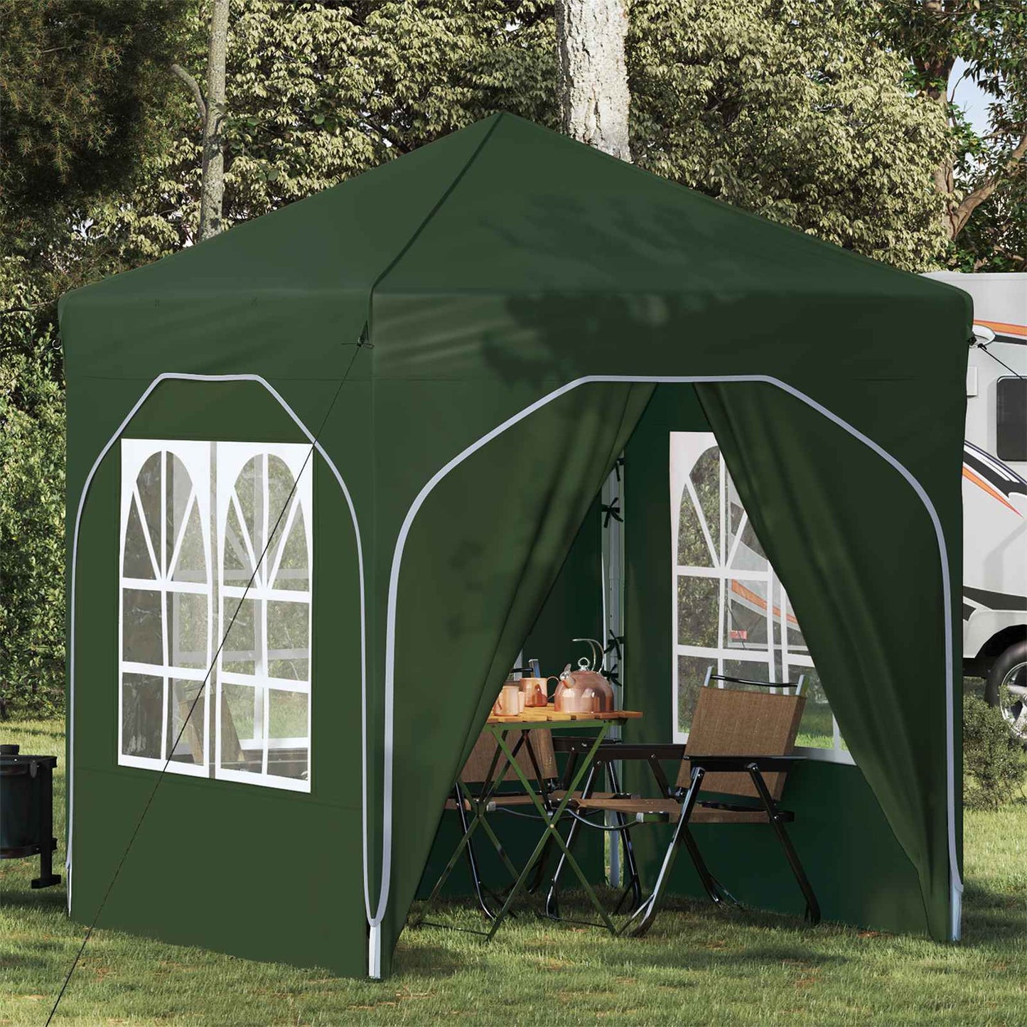 Pop-up Party Tent 192 x 192 x 245 cm Green