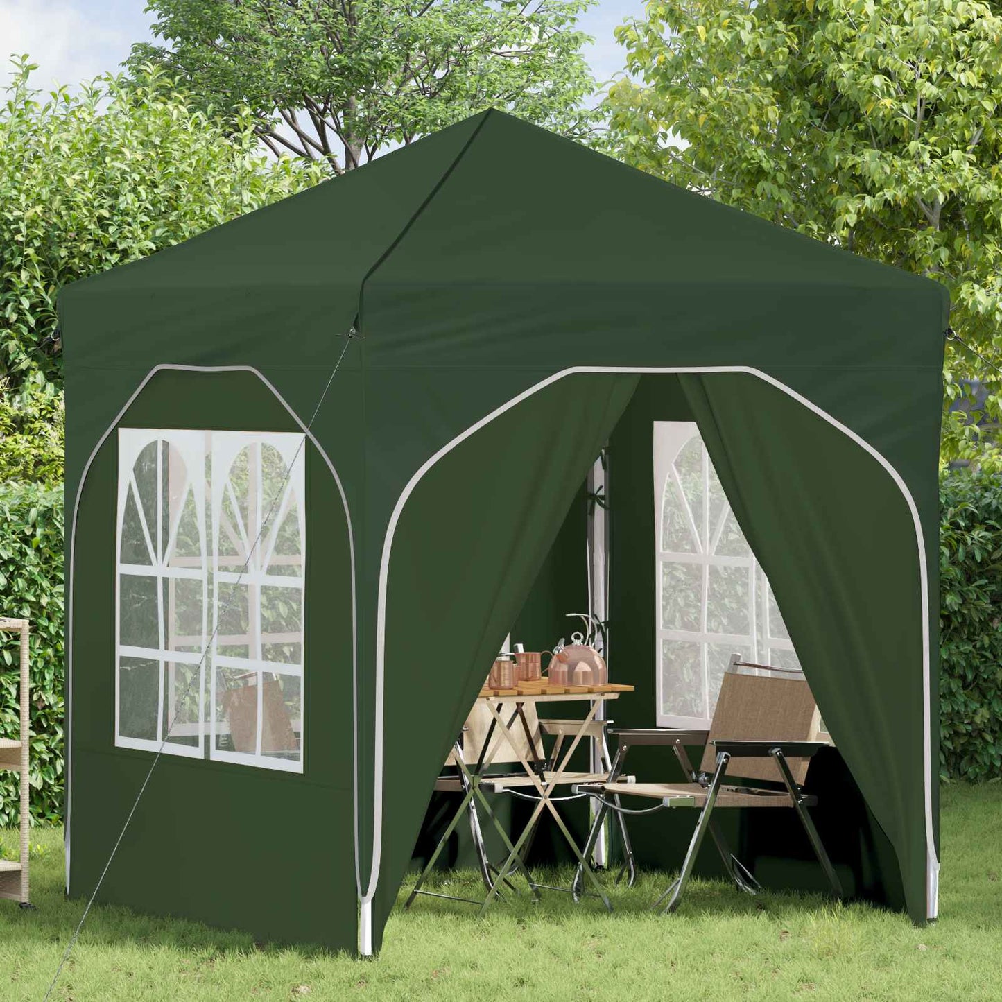 Pop-up Party Tent 192 x 192 x 245 cm Green