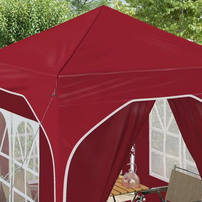 Pop-up Party Tent 192 x 192 x 245 cm Burgundy