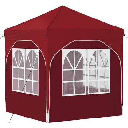Pop-up Party Tent 192 x 192 x 245 cm Burgundy